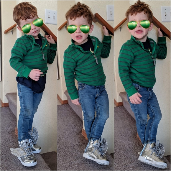 Adidas x Jeremy Scott Wings Metal Model sneakers in Silver, size 9 toddler - Picture 14 of 14